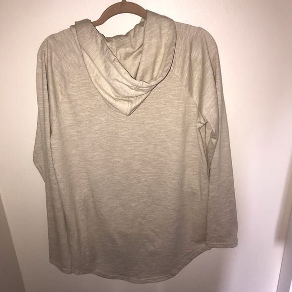 Pacsun heather beige extended length light hoodie - Picture 3 of 3